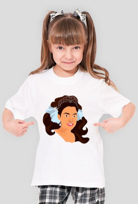 Koszulka dziewczęca różowa z nadrukiem księżniczki