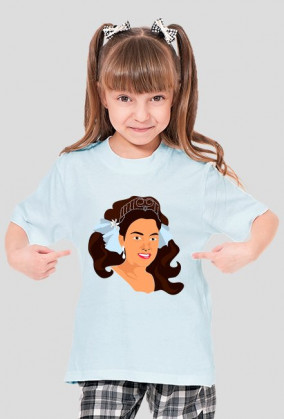 Koszulka dziewczęca różowa z nadrukiem księżniczki