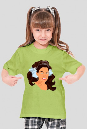 Koszulka dziewczęca różowa z nadrukiem księżniczki