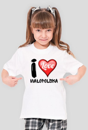 Koszulka I Love Małopolska - dla dziewczynki