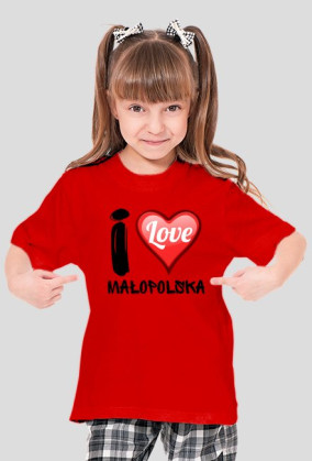 Koszulka I Love Małopolska - dla dziewczynki
