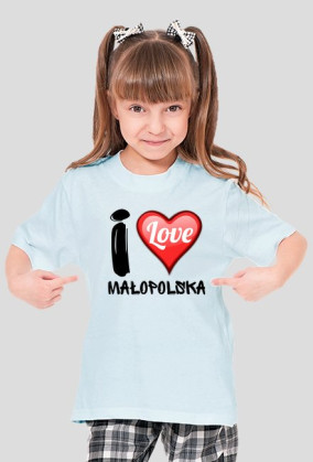 Koszulka I Love Małopolska - dla dziewczynki