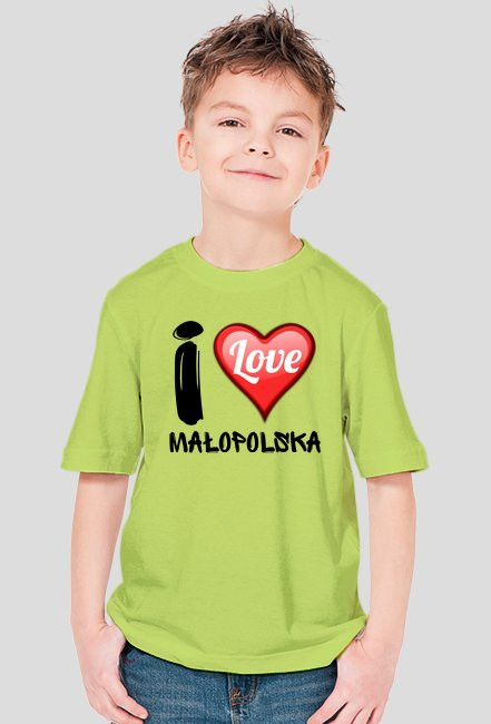 Koszulka I Love Małopolska - dla chłopca