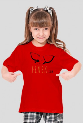 Koszulka dziecięca - kultowy Fenek - czarny