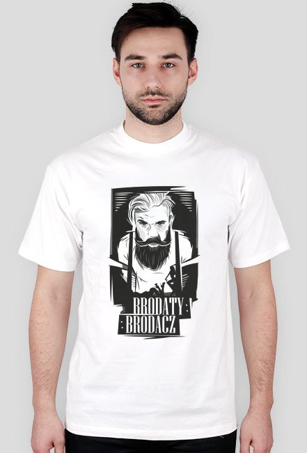 Koszulka biała Brodaty Brodacz by brodatystyl.pl