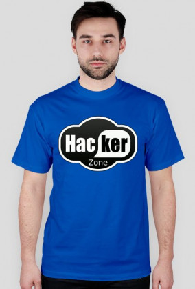 Koszulka męska granatowa z napisem Hacker