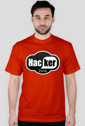Koszulka męska granatowa z napisem Hacker