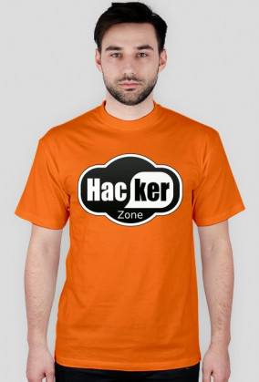 Koszulka męska granatowa z napisem Hacker