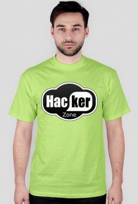 Koszulka męska granatowa z napisem Hacker