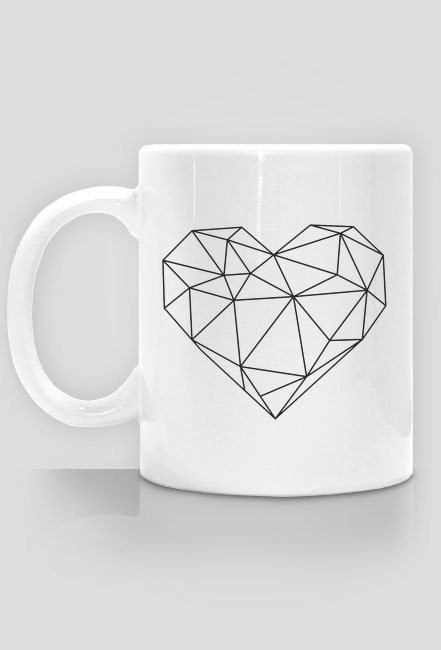 Klasyczny Kubek Geometryczne Serce