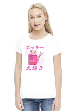 Kawaii Pocky Truskawka - Koszulka Otaku (Damska)
