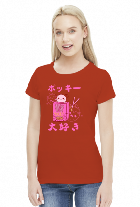 Kawaii Pocky Truskawka - Koszulka Otaku (Damska)