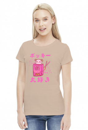 Kawaii Pocky Truskawka - Koszulka Otaku (Damska)