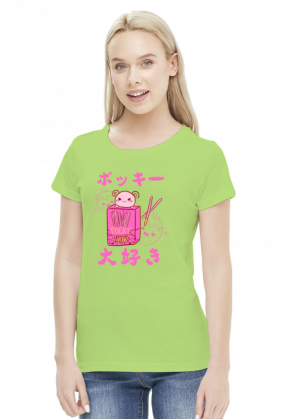 Kawaii Pocky Truskawka - Koszulka Otaku (Damska)