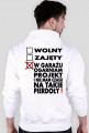 Wolny, Zajęty - Ogarniam Projekt (bluza męska kapturowa) ciemna grafika