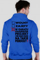 Wolny, Zajęty - Ogarniam Projekt (bluza męska kapturowa) ciemna grafika