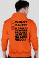 Wolny, Zajęty - Ogarniam Projekt (bluza męska kapturowa) ciemna grafika