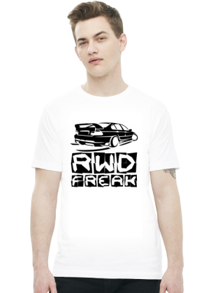 E46 - RWD Freak (koszulka męska) ciemna grafika