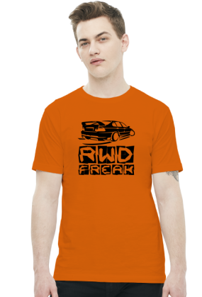 E46 - RWD Freak (koszulka męska) ciemna grafika