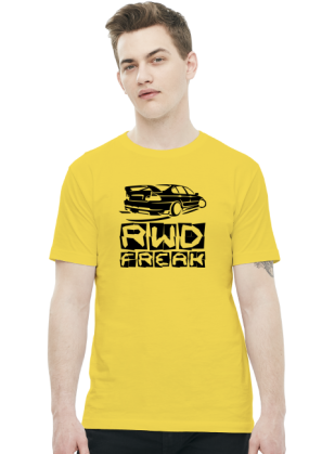 E46 - RWD Freak (koszulka męska) ciemna grafika