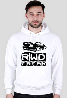 E46 - RWD Freak (bluza męska kapturowa) ciemna grafika