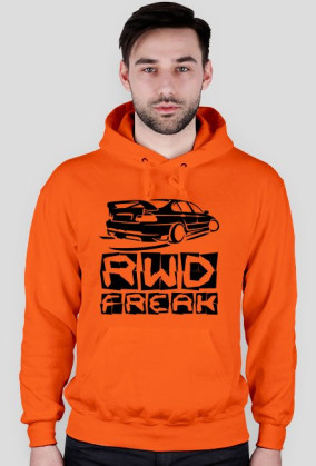 E46 - RWD Freak (bluza męska kapturowa) ciemna grafika
