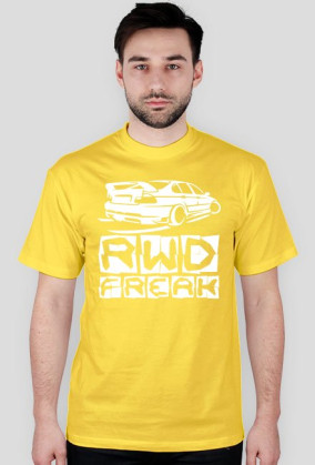 E46 - RWD Freak (koszulka męska) jasna grafika