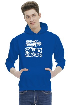 E46 - RWD Freak (bluza męska kapturowa) jasna grafika
