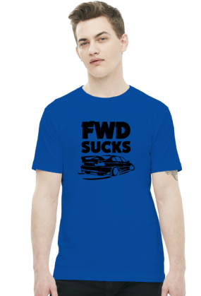 E46 - FWD sucks (koszulka męska) ciemna grafika