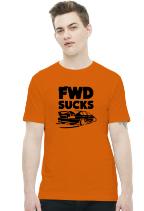 E46 - FWD sucks (koszulka męska) ciemna grafika