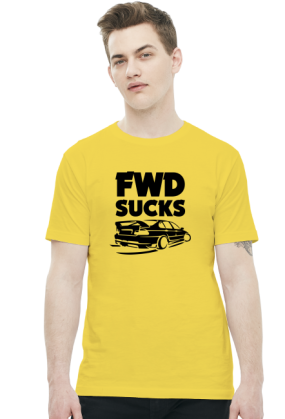 E46 - FWD sucks (koszulka męska) ciemna grafika