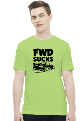 E46 - FWD sucks (koszulka męska) ciemna grafika