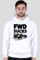 E46 - FWD sucks (bluza męska kapturowa) ciemna grafika