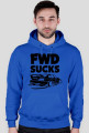 E46 - FWD sucks (bluza męska kapturowa) ciemna grafika