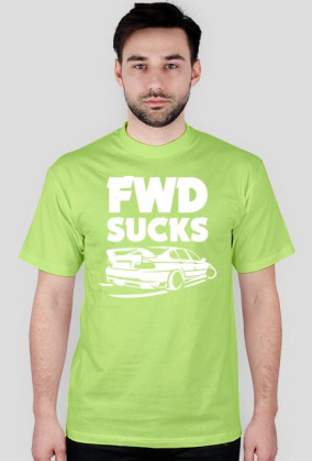 E46 - FWD sucks (koszulka męska) jasna grafika