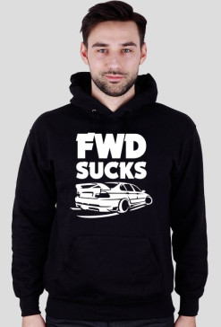 E46 - FWD sucks (bluza męska kapturowa) jasna grafika