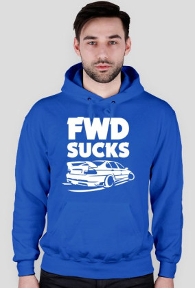 E46 - FWD sucks (bluza męska kapturowa) jasna grafika