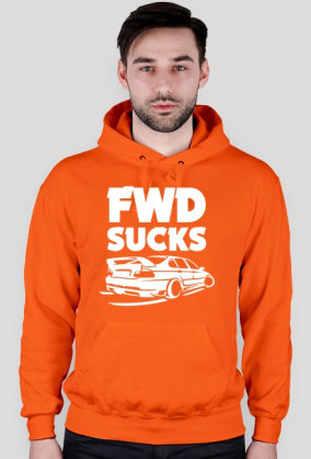 E46 - FWD sucks (bluza męska kapturowa) jasna grafika