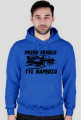 E46 - Przód skręca Tył napędza (bluza męska kapturowa) ciemna grafika