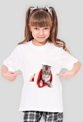 kotek na święta koszulka