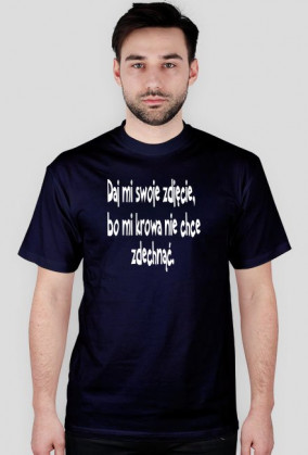 Koszulka męska granatowa z napisem