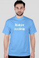 Koszulka męska niebieska humorystyczna,okazjonalna z napisem