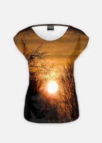 Koszulka damska fullprint Zachód słońca