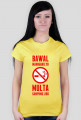 Koszulka damska biała z logo zakazu palenia oraz napisem