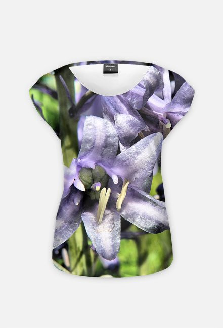Koszulka damska fullprint Fioletowe kwiaty