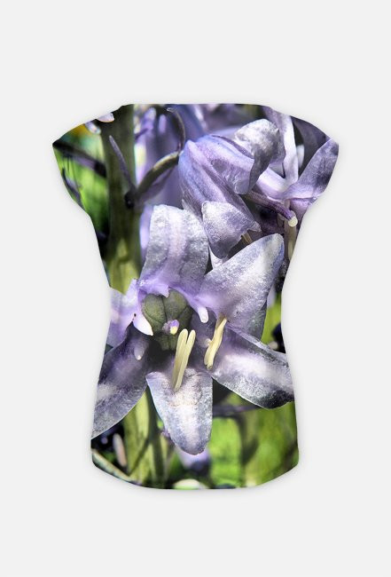 Koszulka damska fullprint Fioletowe kwiaty