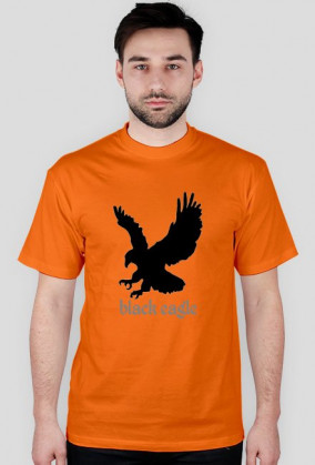 Koszulka męska granatowa z wizerunkiem czarnego orła