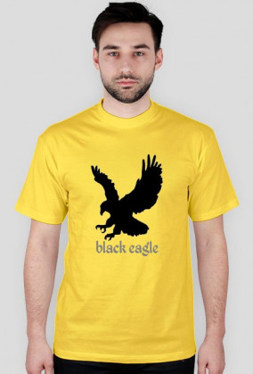Koszulka męska granatowa z wizerunkiem czarnego orła
