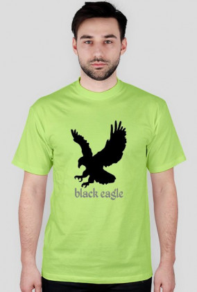 Koszulka męska granatowa z wizerunkiem czarnego orła