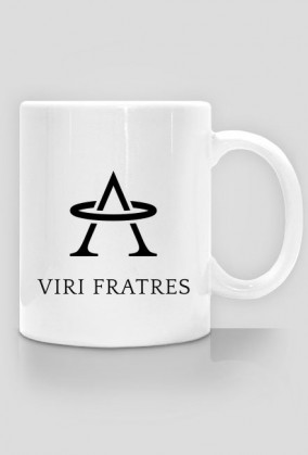 Kubek z logo Viri Fratres i napisem